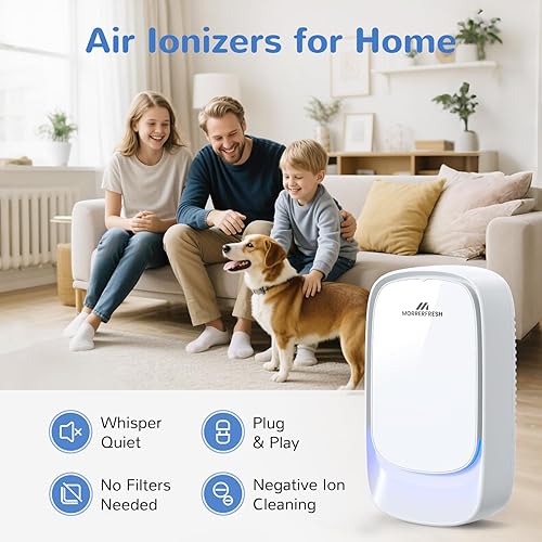 Miniatura 2 de Desodorizador de arena para gatos, 99% eliminador de olores para olores fuertes de mascotas, purificador de aire de iones negativos enchufable para