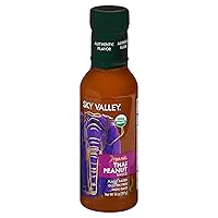 Vista 4 de Sky Valley Salsa de maní tailandesa - Salsa de maní sin gluten, calor suave, sabor auténtico, orgánica, vegana, sin OMG, sin gluten, salsa de maní