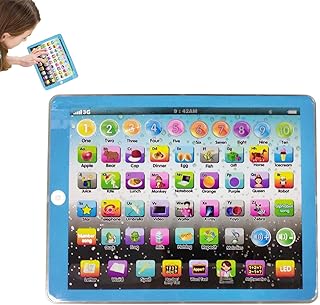 Jikiaci 2 Pcs Kids Learning Pad - Education Tablet for Kids Learning Machine | Interactive Educational Electronic Pad Toys with ABC/Words/Numbers/Color/Test/Music, Toddler Learning Toys