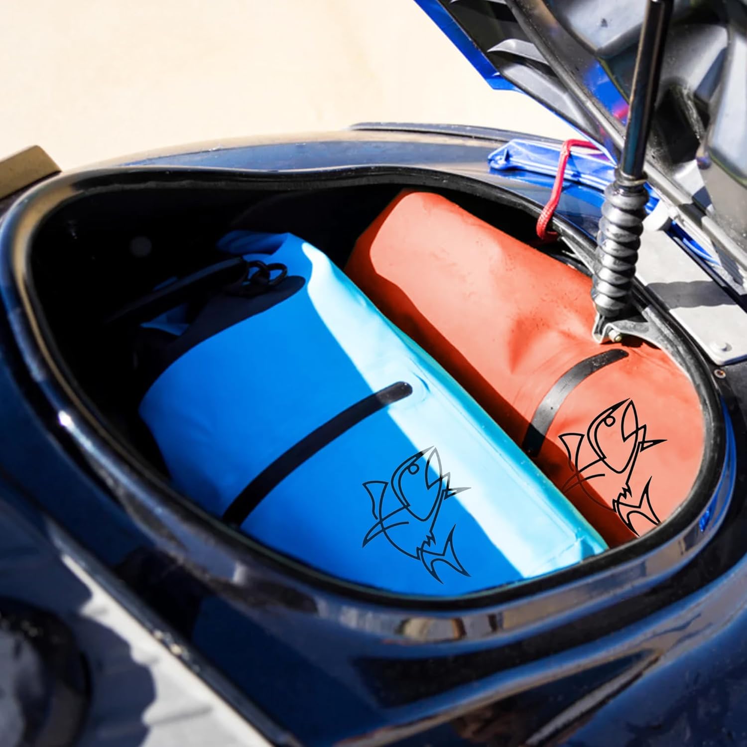 Waterproof Dry Bag Pack - Roll Top Dry Storage Bag for Kayaking, Boating, Paddle Boarding, Beach Trips - Boating Dry Bag - Waterproof Storage Bag - Floating Dry Bag 15l (Blue) - Image 6