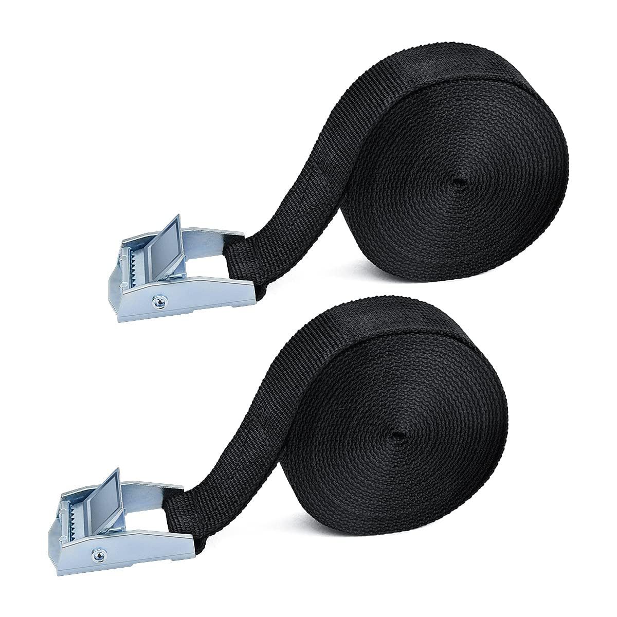 Heavy Duty Tie Down Straps – 2.5m Adjustable Lashing Straps with Cam Buckle & Metal Hook for Motorcycle, Cargo, Trailer, Truck, Luggage, Kayak, Bike – 1 Inch Wide (Pack of 2)-image-9
