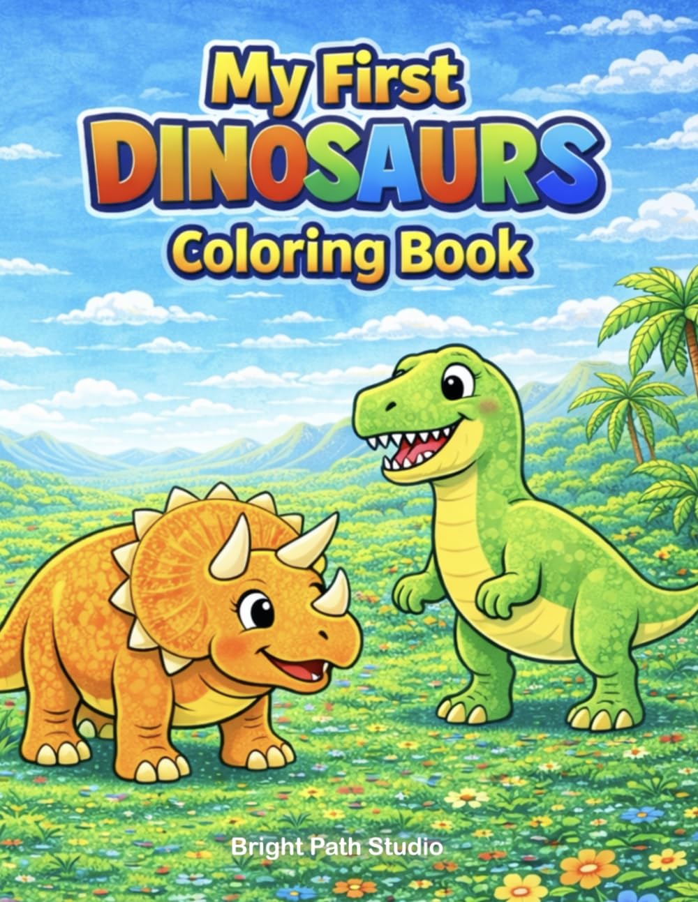My First Dinosaurs Coloring Book: Cute and Friendly Dinosaur Coloring Pages for Toddlers and Preschool Kids (My First Series)