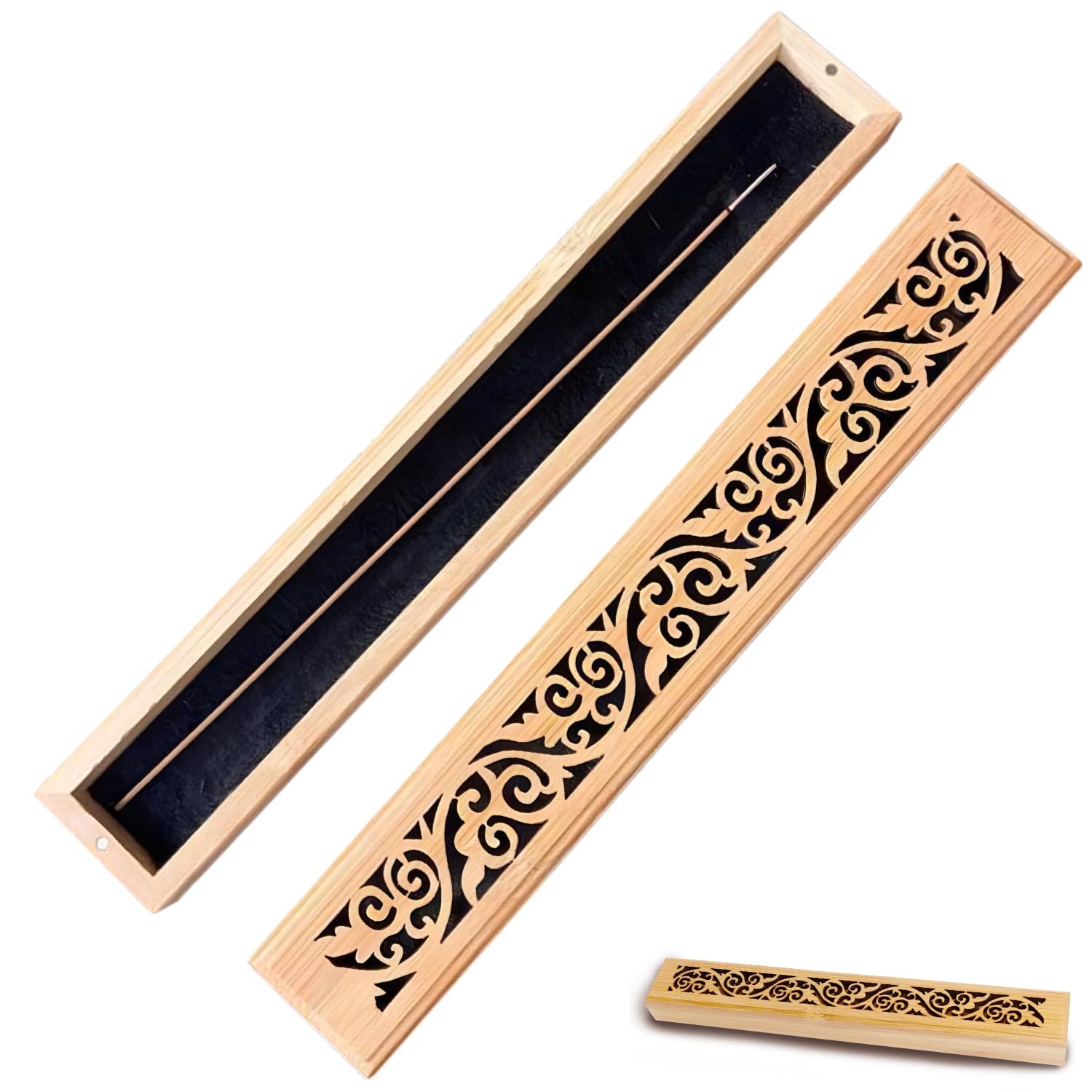 Magnetic Lid Incense Holder with Fireproof Mat