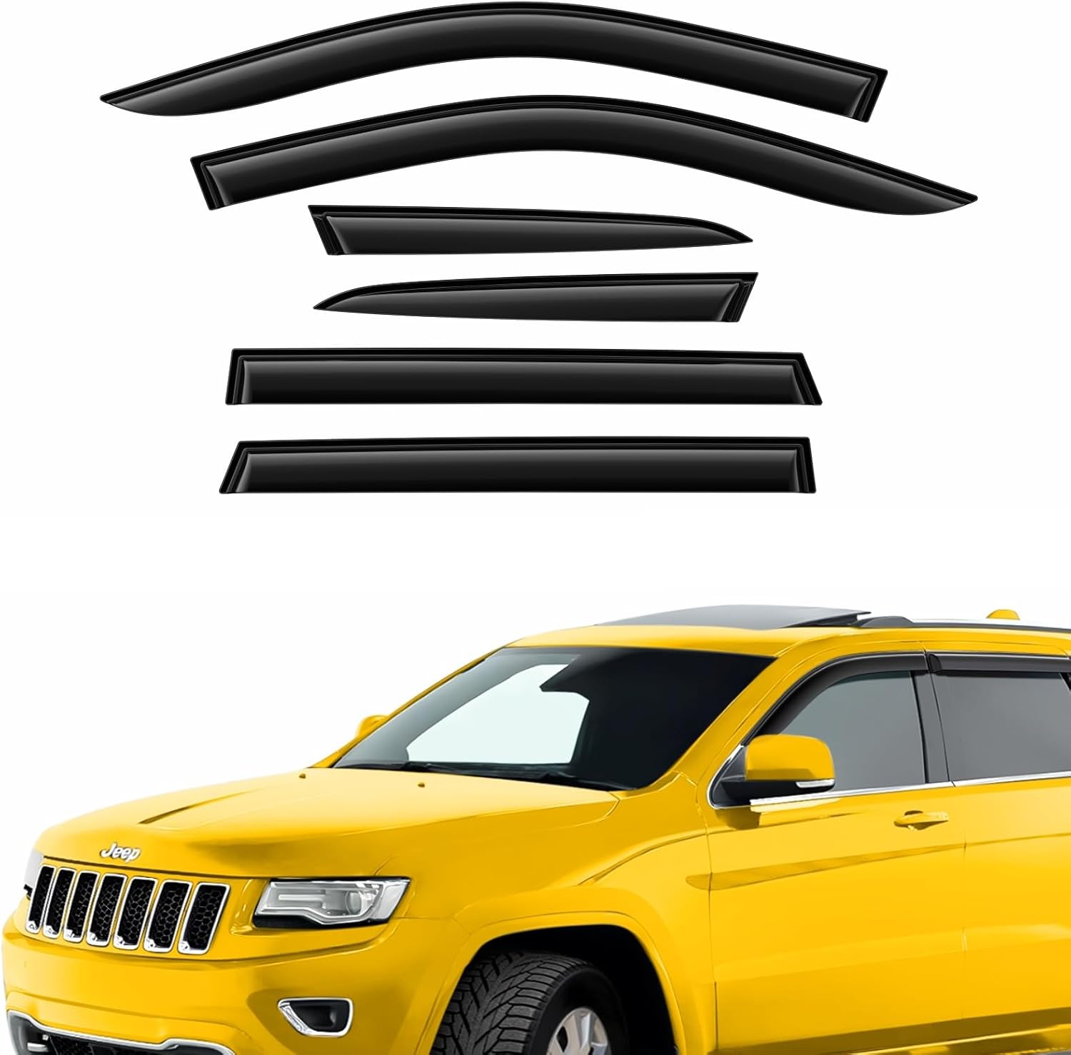 AEROGUYS TapeOn Window Deflectors Extra Durable Window Visors Rain Guards Fit for