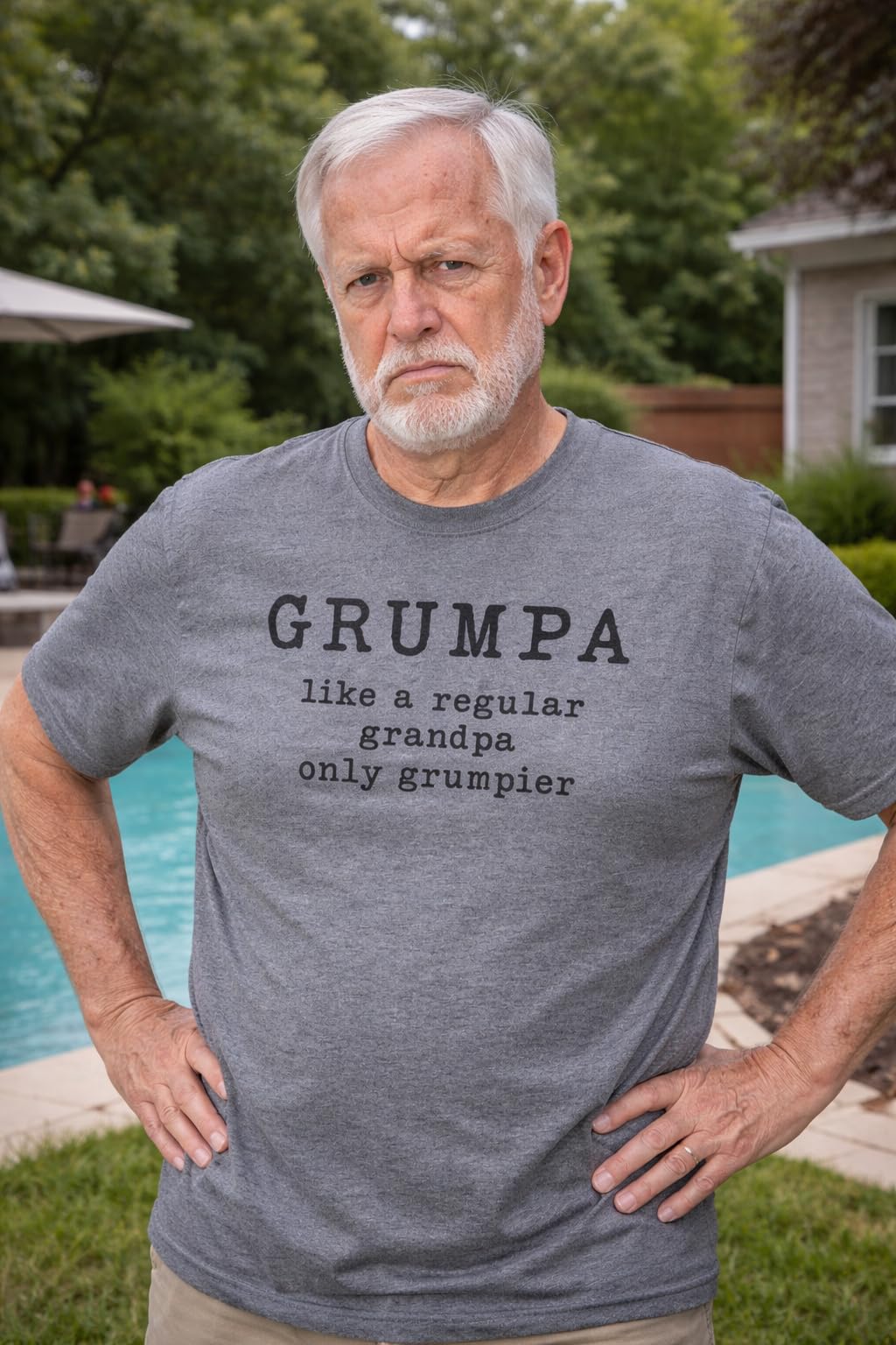 Crazy Dog Tshirts - Mens Grumpa Like Regular Grandpa Only Grumpier Tshirt Funny Grandfather tee - Camiseta Divertidas