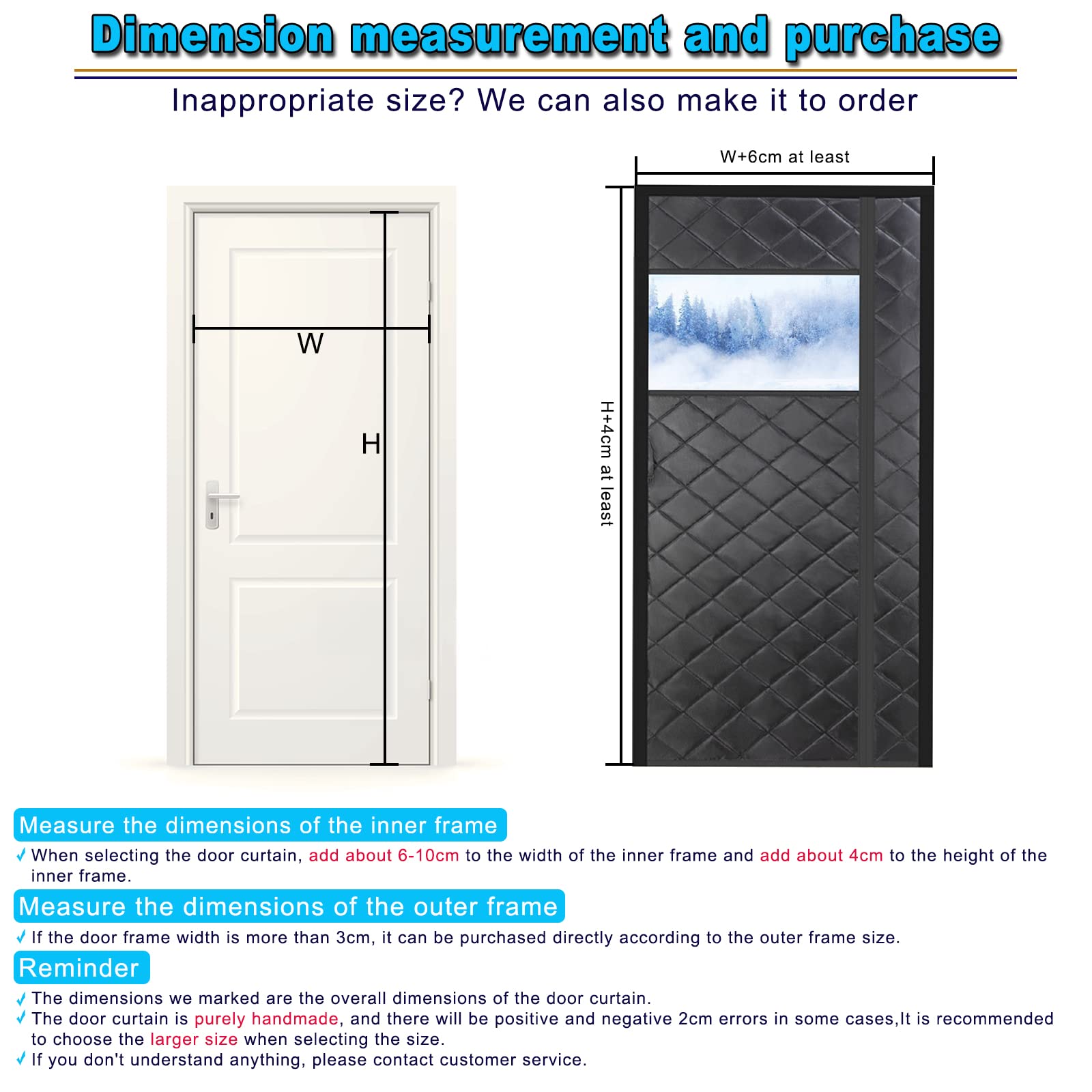 Wärmeschutzvorhang für Tür Ohne Bohren 110x205cm, Haustür Panel-Isolierung Oxford Fenster Wärmeschutz Vorhang für Außentür - Braun
