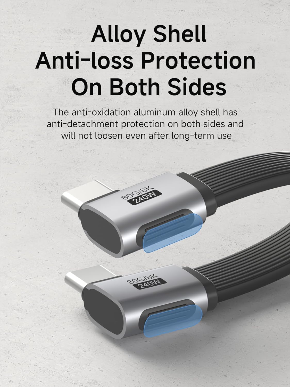 Hagibis USB4 Cable, 80Gbps Data Transfer, 8K@60Hz Video Display, 240W Fast Charging USB-C Cable, USB 4 V2.0 Cable for iPhone 17 16 15 Pro Max, iPad Pro, Thunderbolt 5/4, External SSD (0.33ft) - Image 6