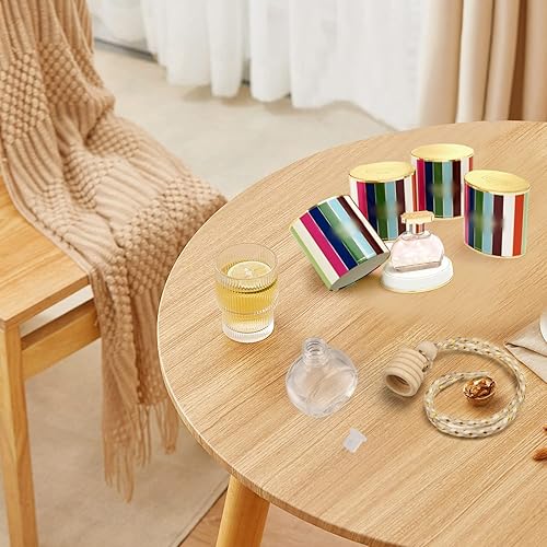 Miniatura 6 de 20 unidades de 0.3 fl oz de difusor de aire colgante oblato para automóvil, difusor esencial de vidrio transparente recargable vacío, aceite de