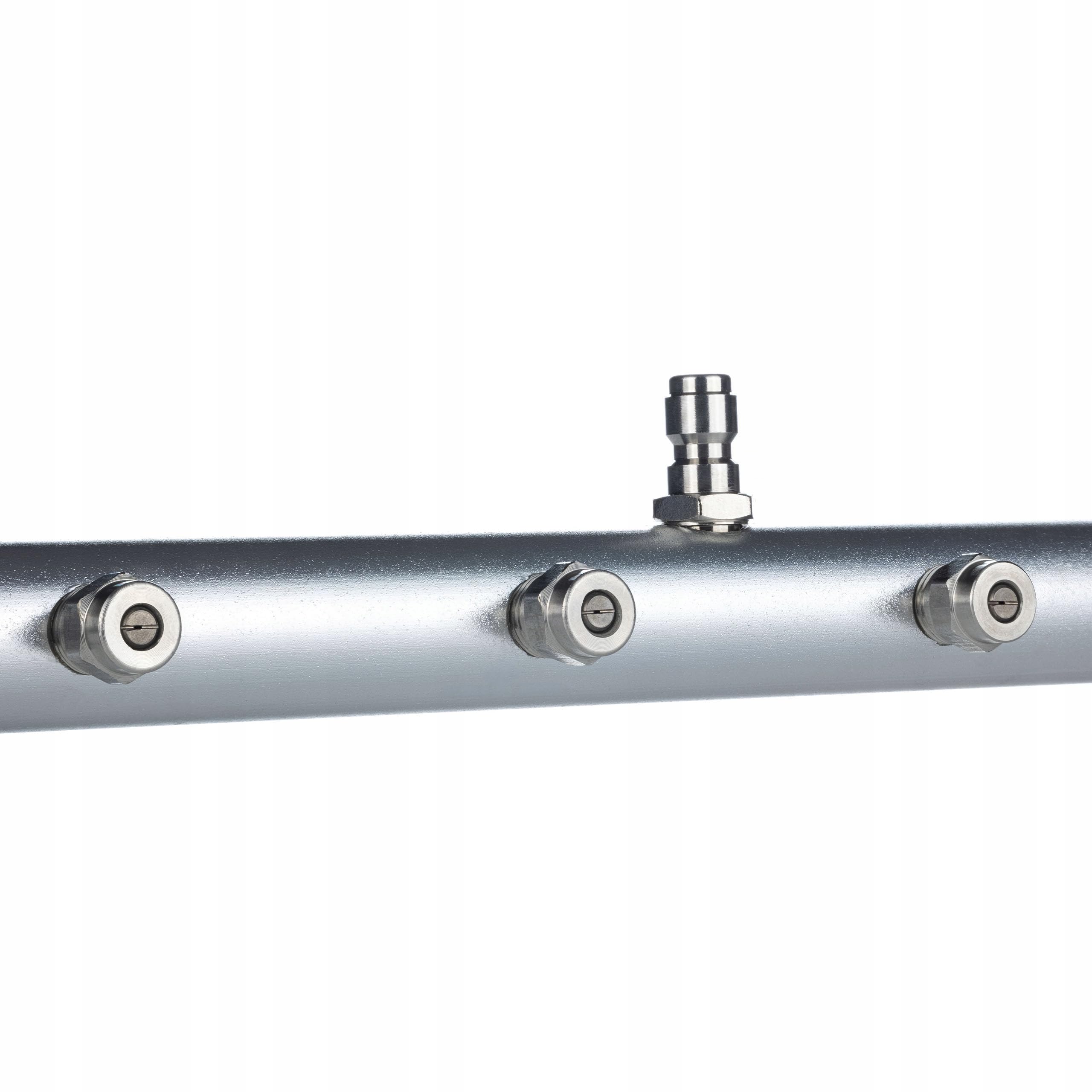 Lanca wysokociśnieniowa zestaw do czyszczenia podłoża z rolkami i adapterem Bayonet szybkozłączka 1/4" | zamiennik do myjki wysokociśnieniowej Kärcher K2–K7 | 4 dysze ze stali nierdzewnej, 275 bar