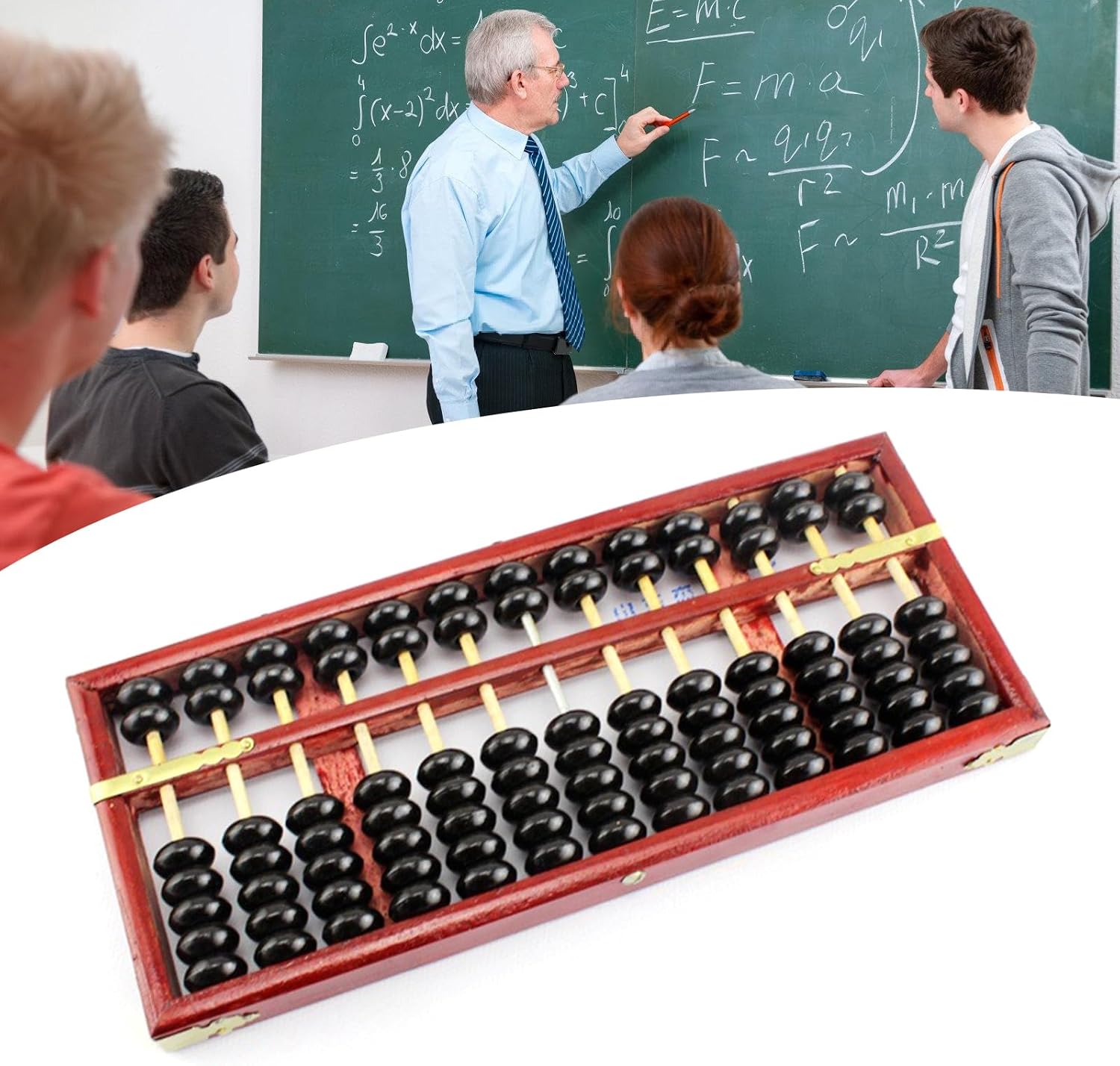 Abacus Toy Educational Math Teaching Tool Traditional Chinese Abacus Calculator Counting Toy Arithmetics Wood Math Tool