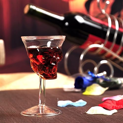 Skull Goblet Skull Glass Wine Glass Transparent Wine Glass Skull Red Wine Sober Glass Suitable for Beer Champagne Tasting Dining Bar Decoration