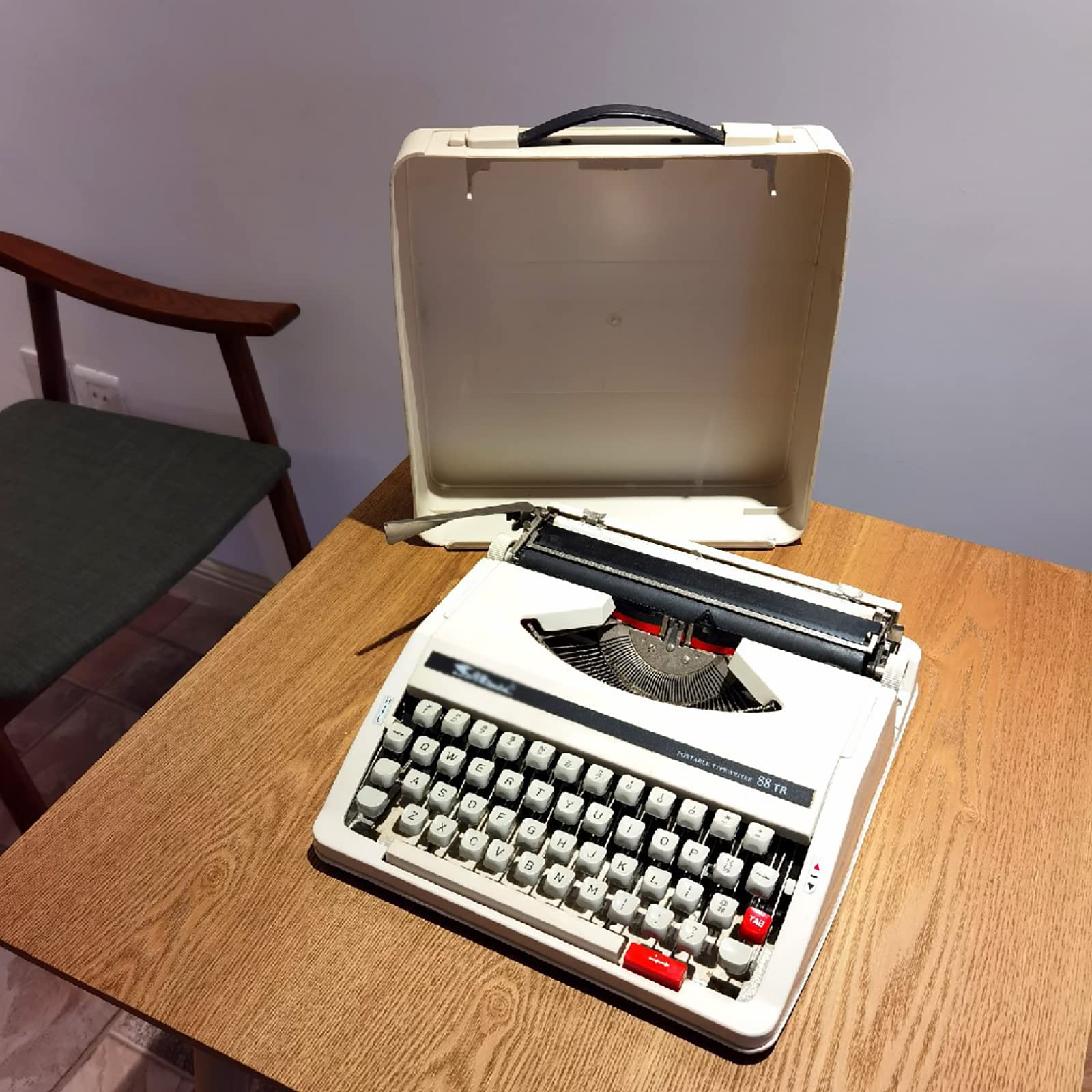Macchina da scrivere meccanica portatile per scrivere note e lettere, design vintage per scrittura creativa, per appassionati di letteratura
