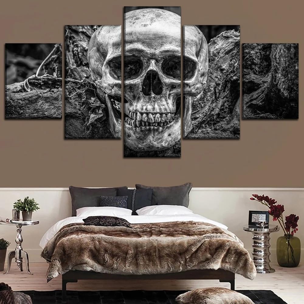 Decoration Murale Tête de Mort en Impression sur Toile de Qualité - 7