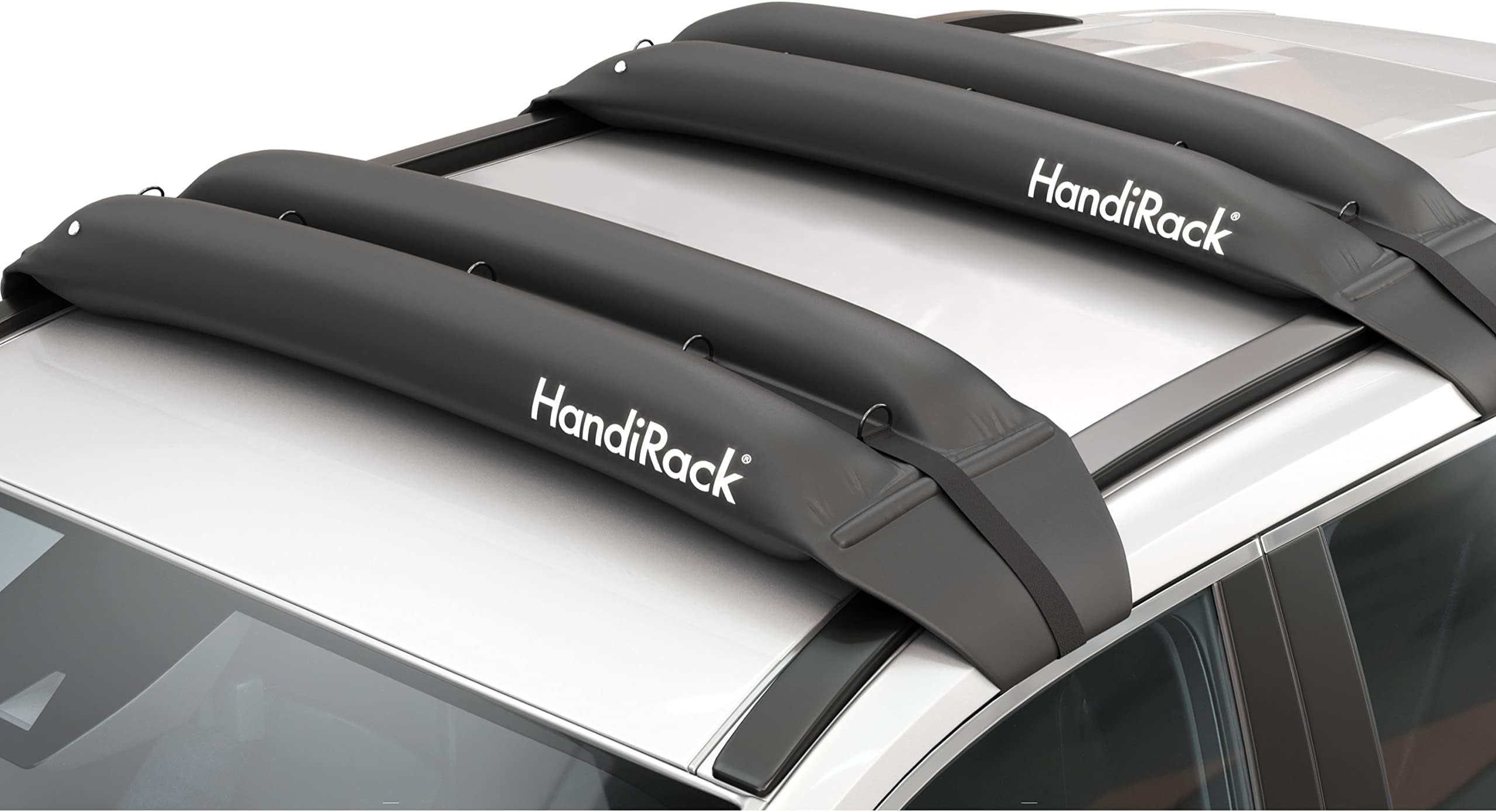 HandiWorld HRACK HandiRack Universal Car Roof Rack; Quick Fit Heavy-duty Roof Bars; Black, H10, W33, D146cm
