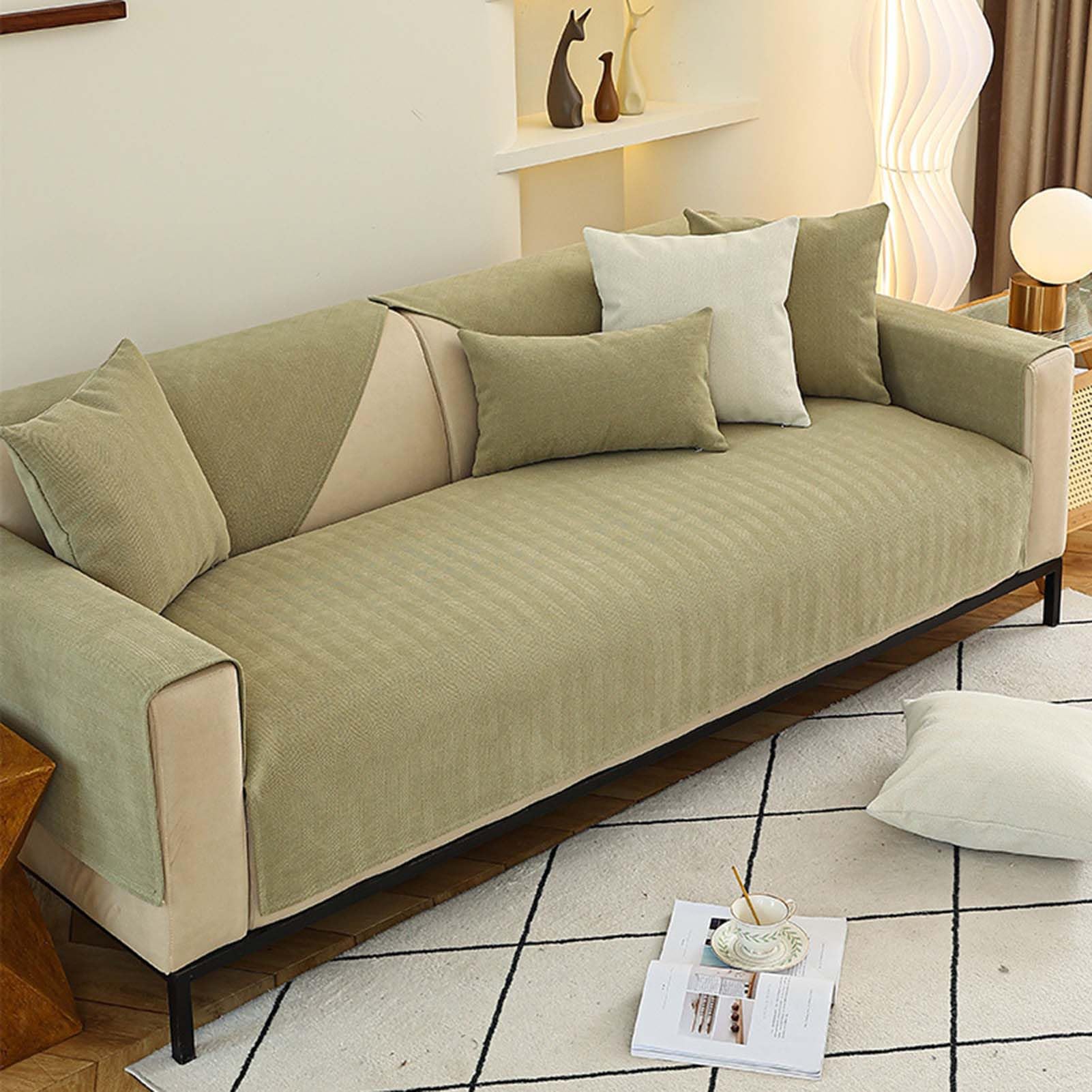 Fundas De Sofá 1 2 3 4 Plazas Cheslong A La Izquierda, Cubre Sofa 4 Plazas AntiarañAzos De Gatos, Separados Cubre Sofa 4 Plazas XXL Chenilla, Cubre Sofa Chaise Longue para Mascotas