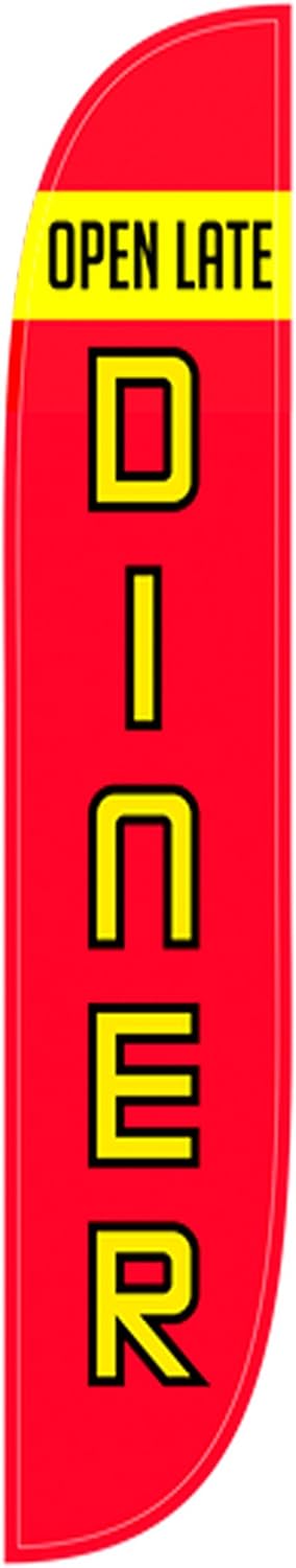 LookOurWay Restaurant Themed Feather Flag, 12-Feet (Hardware Not Included)