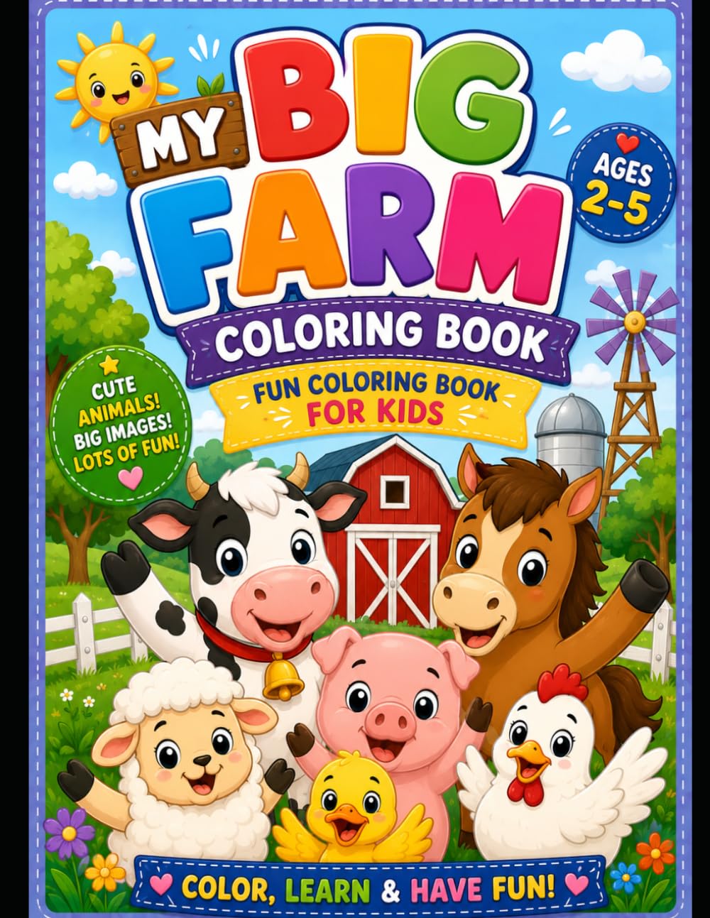 My big Farm Coloring book: Fun Coloring Book for Kids
