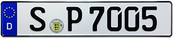 complatible with Porsche Stuttgart Front Novelty German License Plate