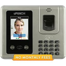 uPunch MK3000 Face Recognition Digital Time Clock for Employees | Small Business Time Tracking System with Keypad, and RFID Options No Monthly Fee