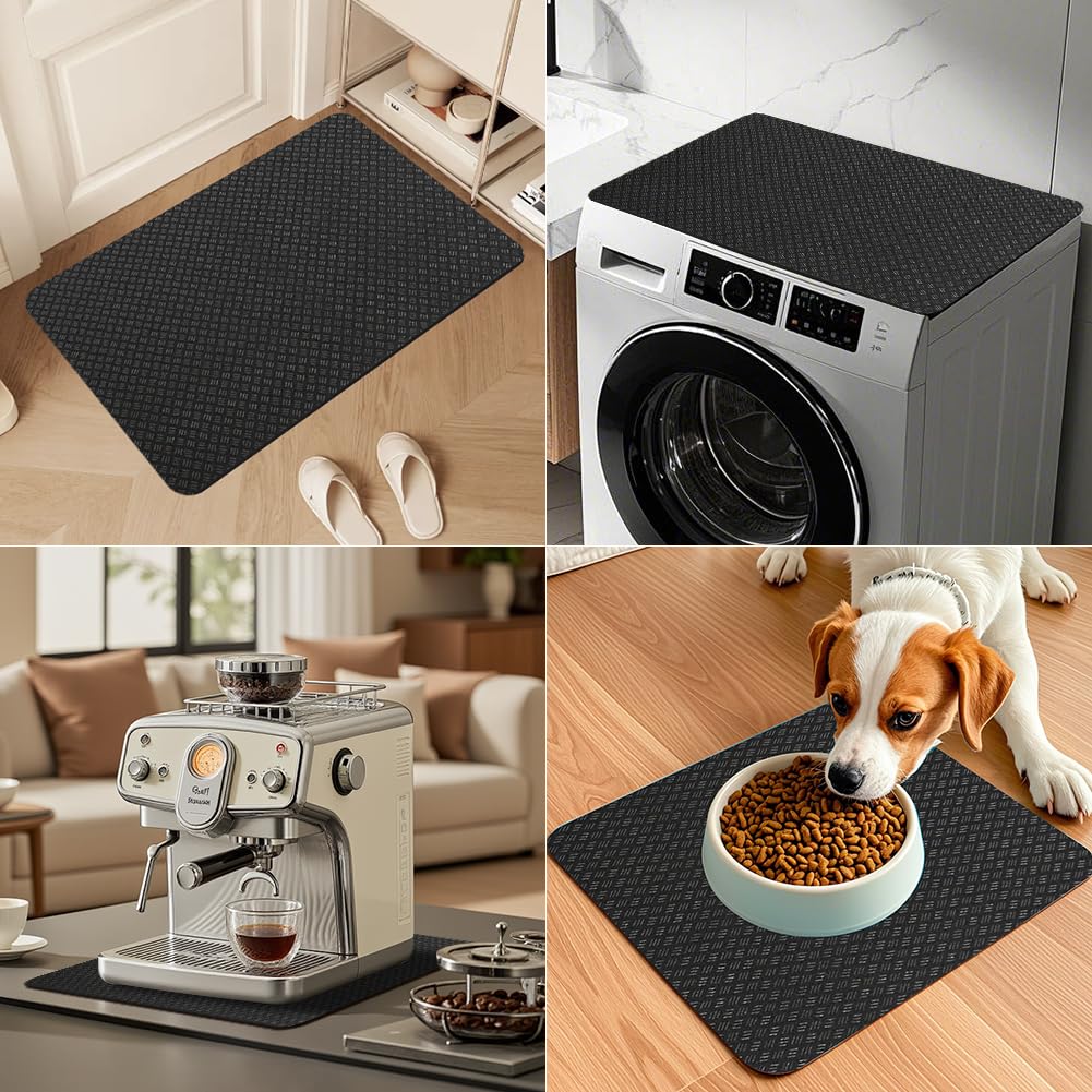 Tapis anti-vibration en silicone pour machine à laver, 60 x 60 cm, double face, antidérapant, étanche, pour machine à laver, réfrigérateur, sèche-linge, machine à laver et réfrigérateur