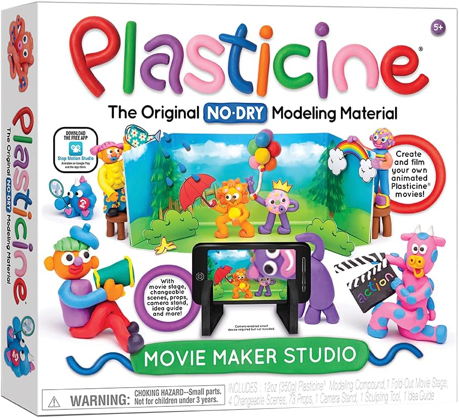 Plasticine Movie Maker Studio — No-Dry Modeling Material — Creative Kit — Ages 5+