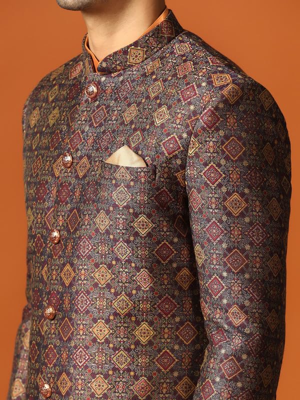 Image of KISAH mens Kurta Sherwani Dhoti Set