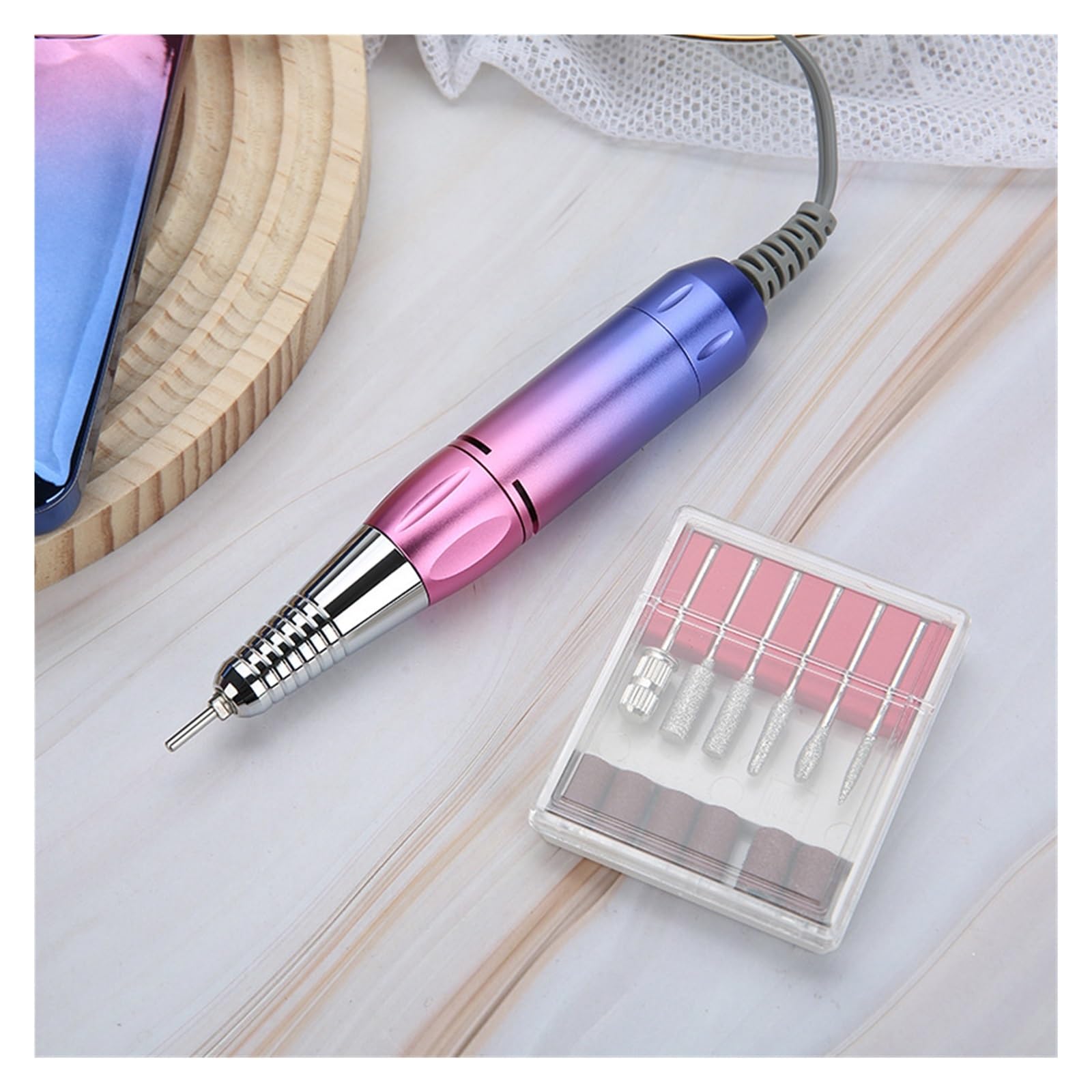 Obcinacz do paznokci, 35000 obr./min elektryczna wiertarka do paznokci do manicure, profesjonalna tokarka do paznokci z wyświetlaczem LCD, akumulator narzędzie do salonu paznokci