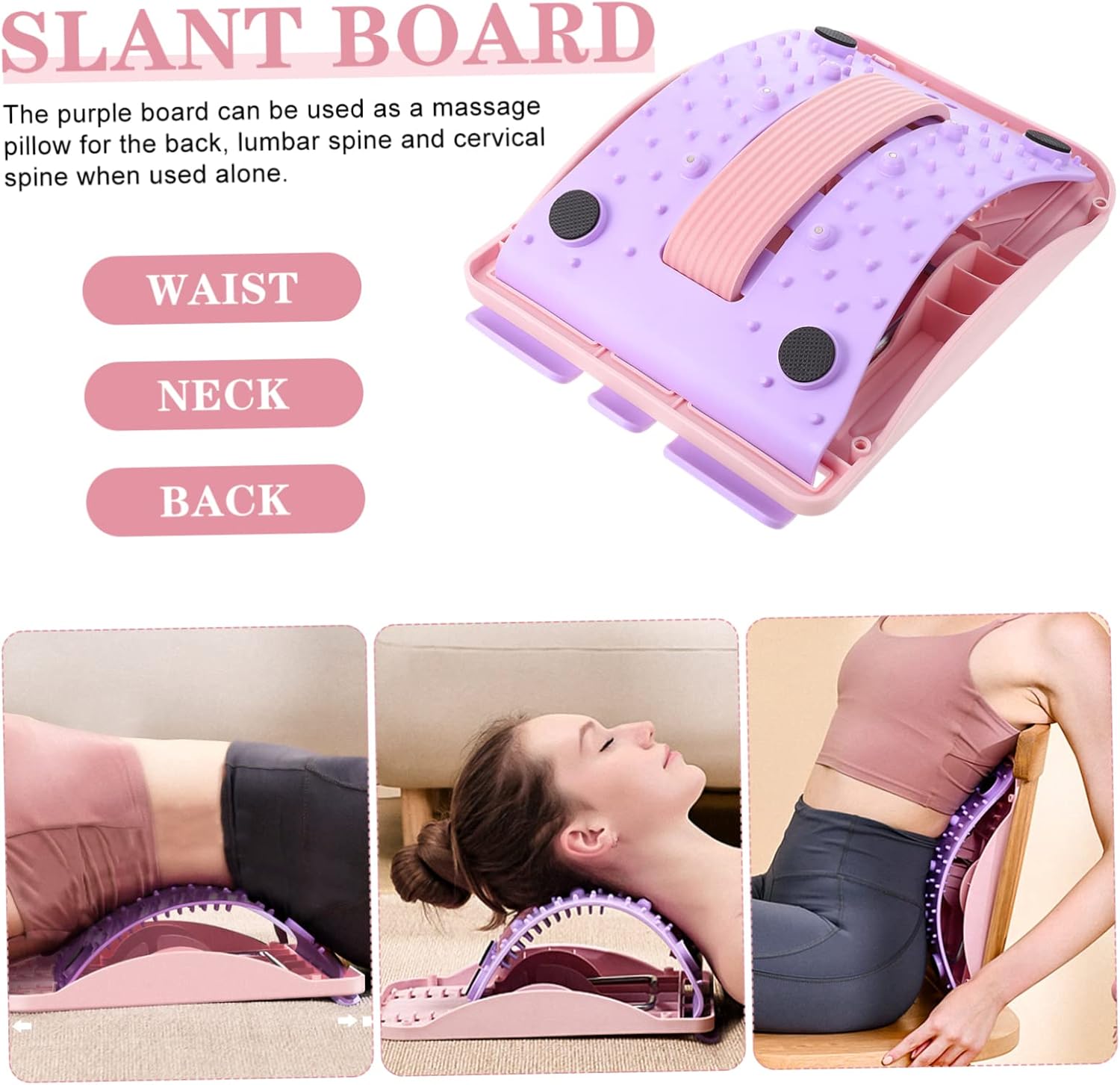 POPETPOP 1set Calf Stretch Board Elastic Rope Portable Incline Board for Fitness and Ankle Stretching for Home Gym Office Use Compact Design