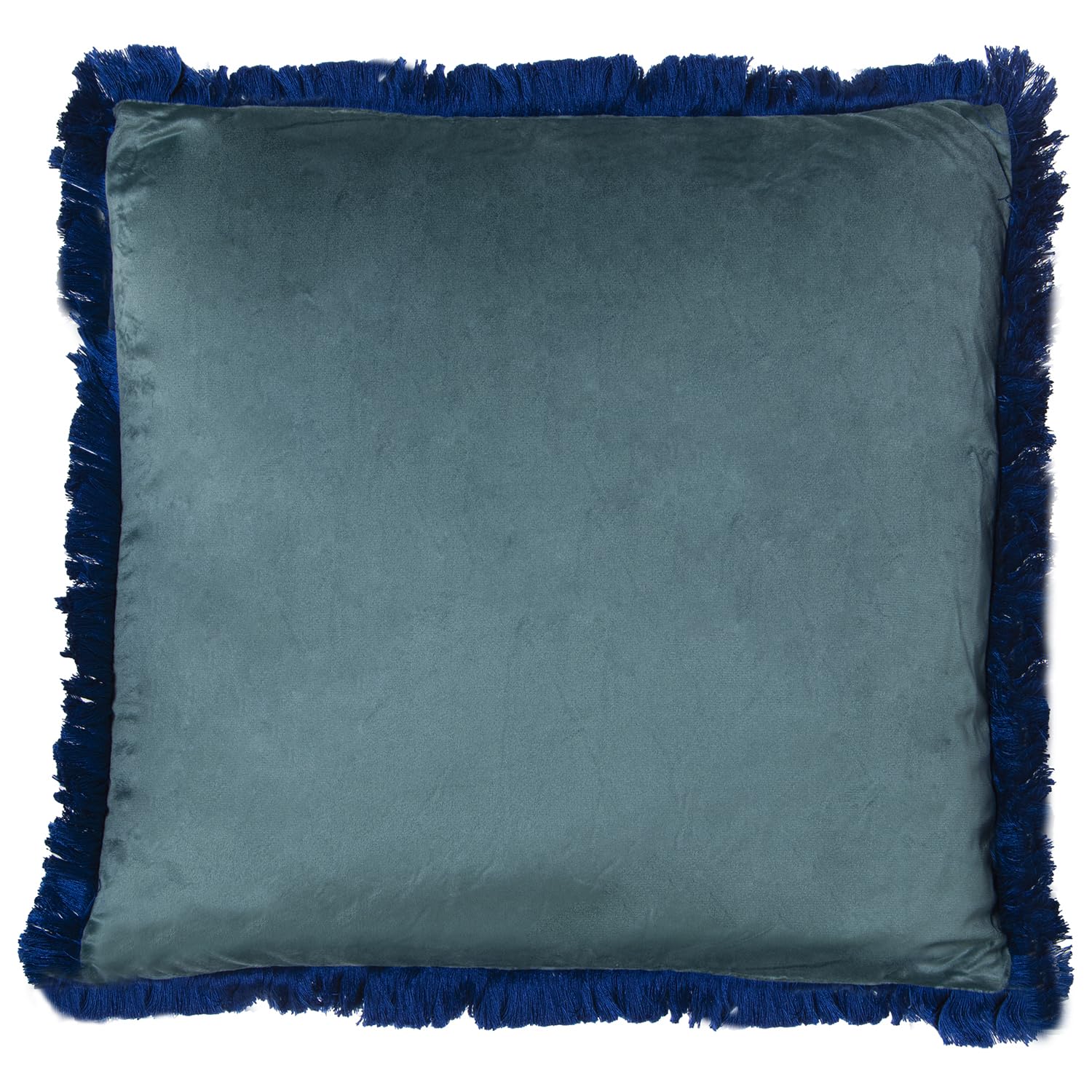 Coussin velours bleu 45x45 lavable pour rénover un canapé usé facilement
