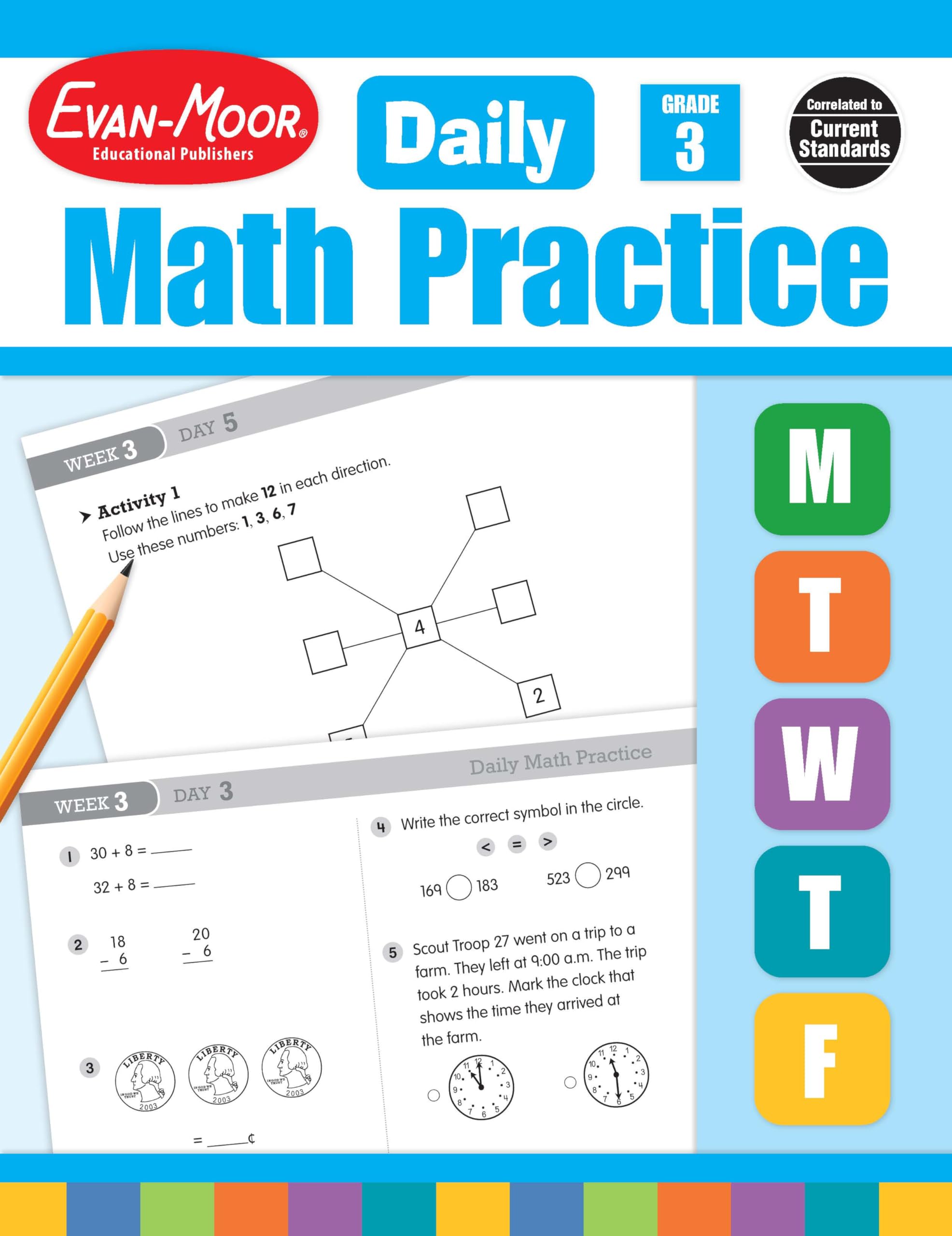 Evan-Moor Daily Math Practice, Grade 3 Teacher ed. Edition