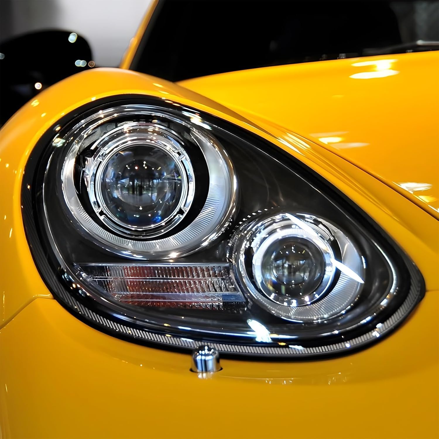 Car Front Headlight Lens Cover, Light Covers, Compatible with Boxster 987 2009-2012(Left Right)