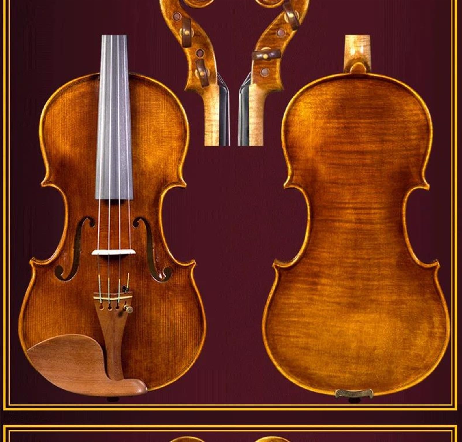 Amazon | バイオリン 楽器 ハンドメイドバイオリン 4/4 ブラウン