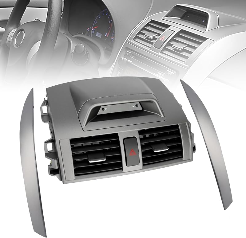 Moldura com saída de ar-condicionado central do painel ATRACYPART para Toyota Corolla 2009–2013 – 1 unidade