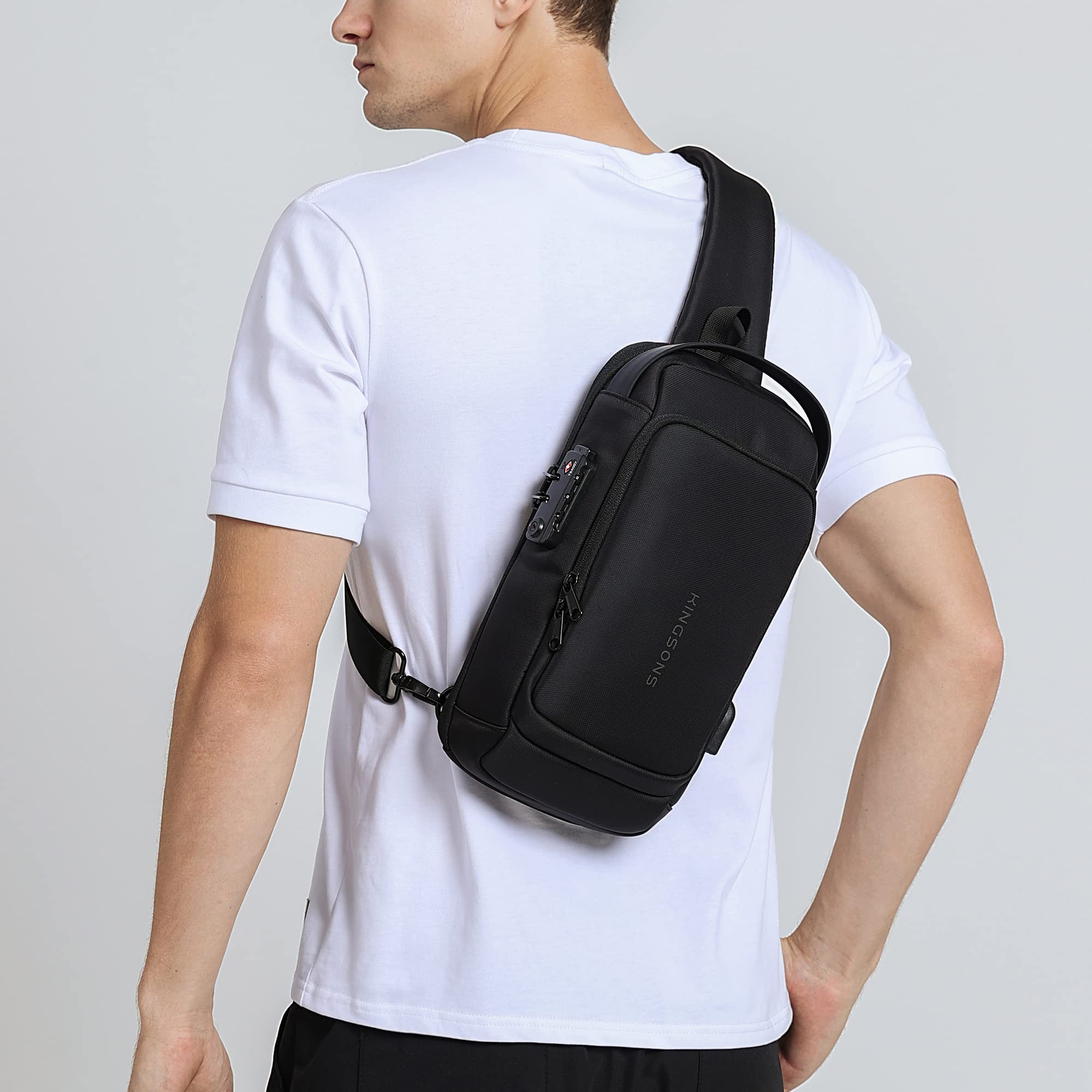 VGOAL Men's Daypack Backpacks Casual Daypacks, 3211w-black, S, Mochilas sling