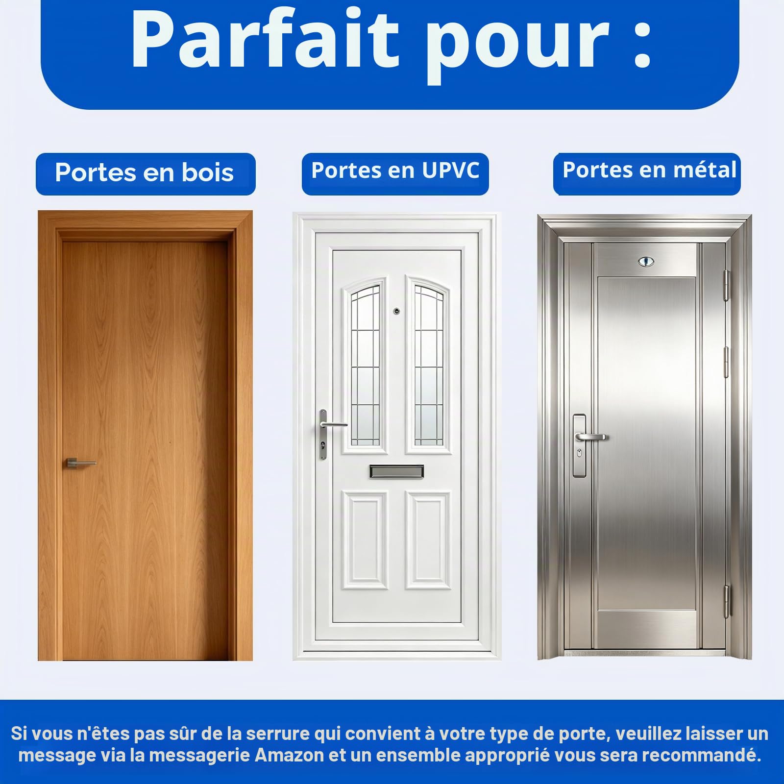 Kit de système de contrôle d'accès autonome avec serrure magnétique de 180 kg/350 lb, alimentation 12V 3A, bouton de sortie et 10 porte-clés RFID 125 kHz pour le contrôle d'accès du système de