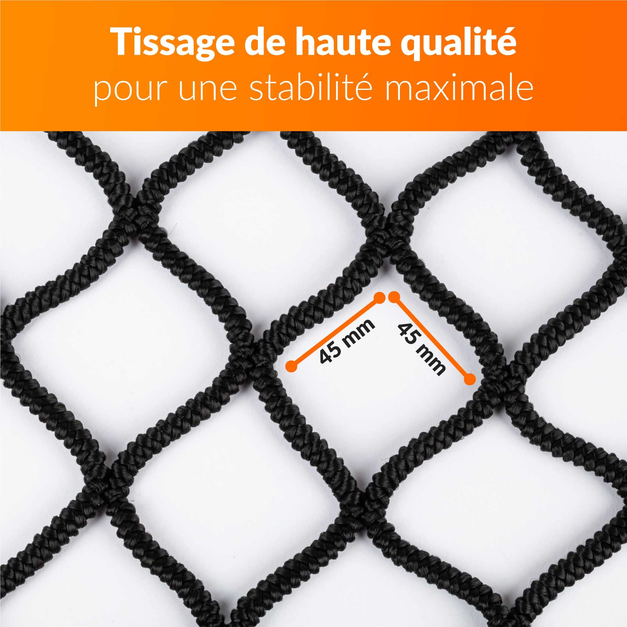 Upgrade4cars Filet Remorque Extensible 1-2 x 2-3 Mètre | Bâche Protection Élastique | Accessoires pour Remorques Universel