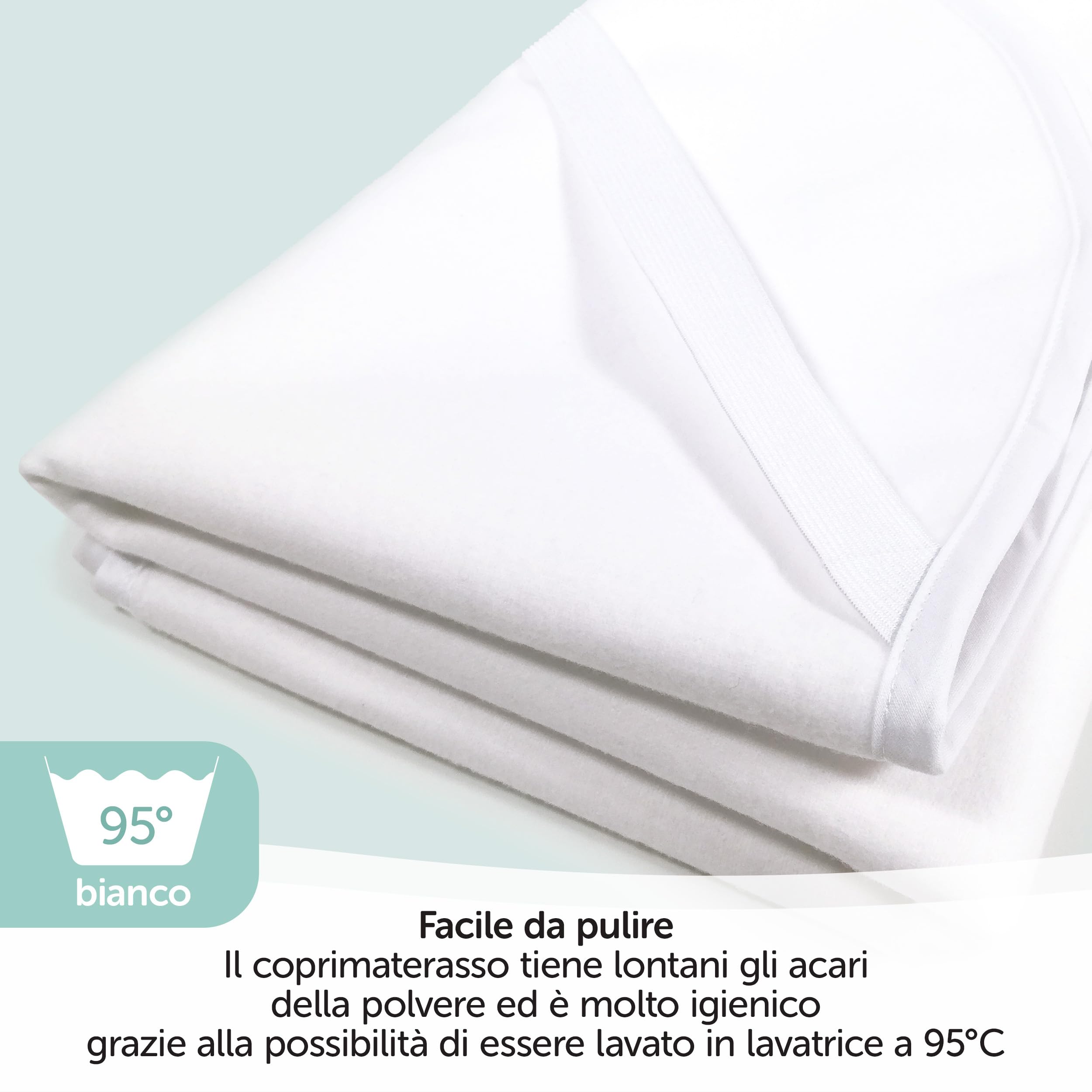 Coprimaterasso Impermeabile Salvapipi Lettino 70x140 cm Cotone OEKO-TEX Standard 100 Lavabile 95°C