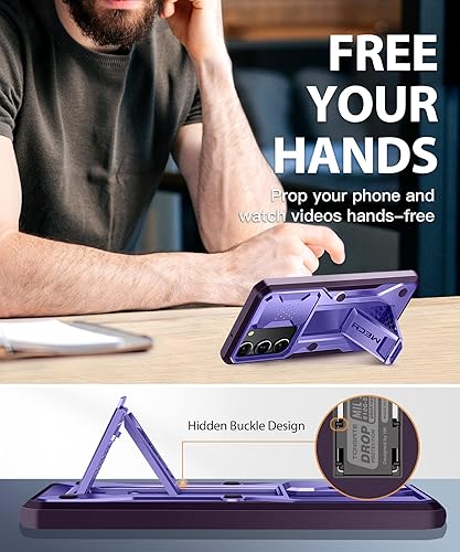 Miniatura 6 de Tongate Funda para Samsung Galaxy S23 con cubierta deslizante para lente de cámara y protector de pantalla, protección militar contra caídas de 10