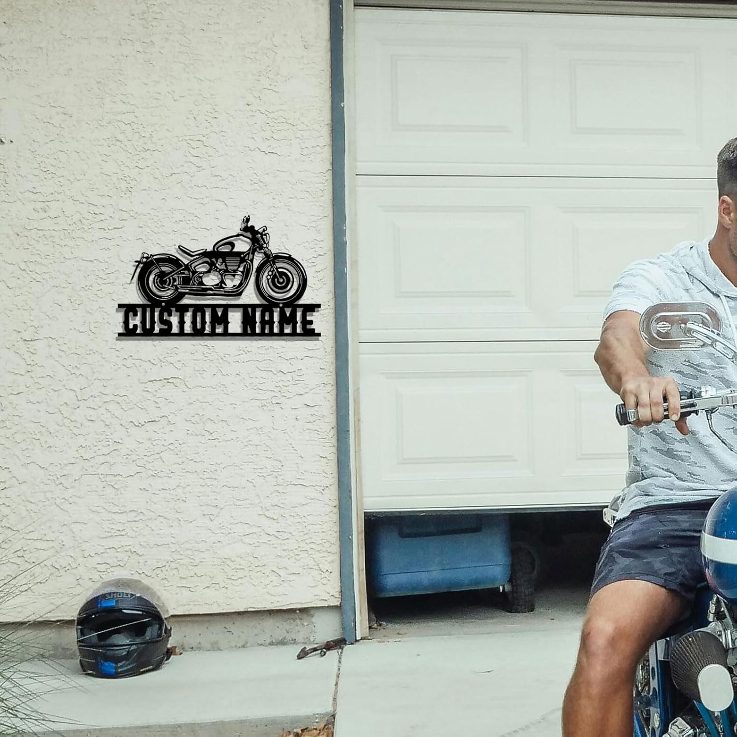 Personalized Garage Name - Custom Iron Monogram With First Last Name - Metal Wall Art Home Decor for Car Mechanic Repair, Birthday, Garage (Black2)