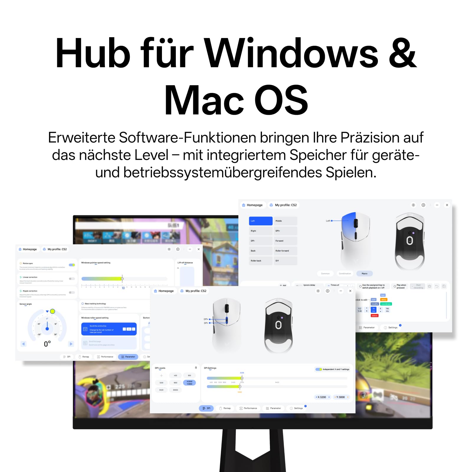 Rapoo VT7 MAX Kabellose Gaming-Maus, 53g Ultraleicht, Native 8000Hz, Nordic | nRF54L15 MCU, 750h Akku, PAW3950 30K DPI, 10 Programmierbare Tasten, Symmetrisches Design, Kompatibel mit PC & Mac, Schwarz