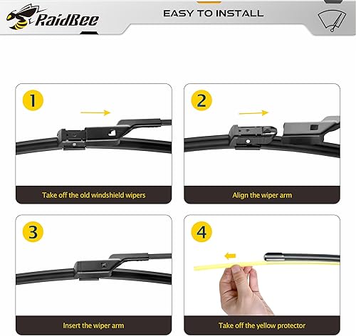 Miniatura 5 de Raidbee 28"+18" Gomas para limpiaparabrisas automotrices de repuesto para Tesla Model S 2012 2013 2014 2015 2016 2017 2018 2019 2020 Calidad