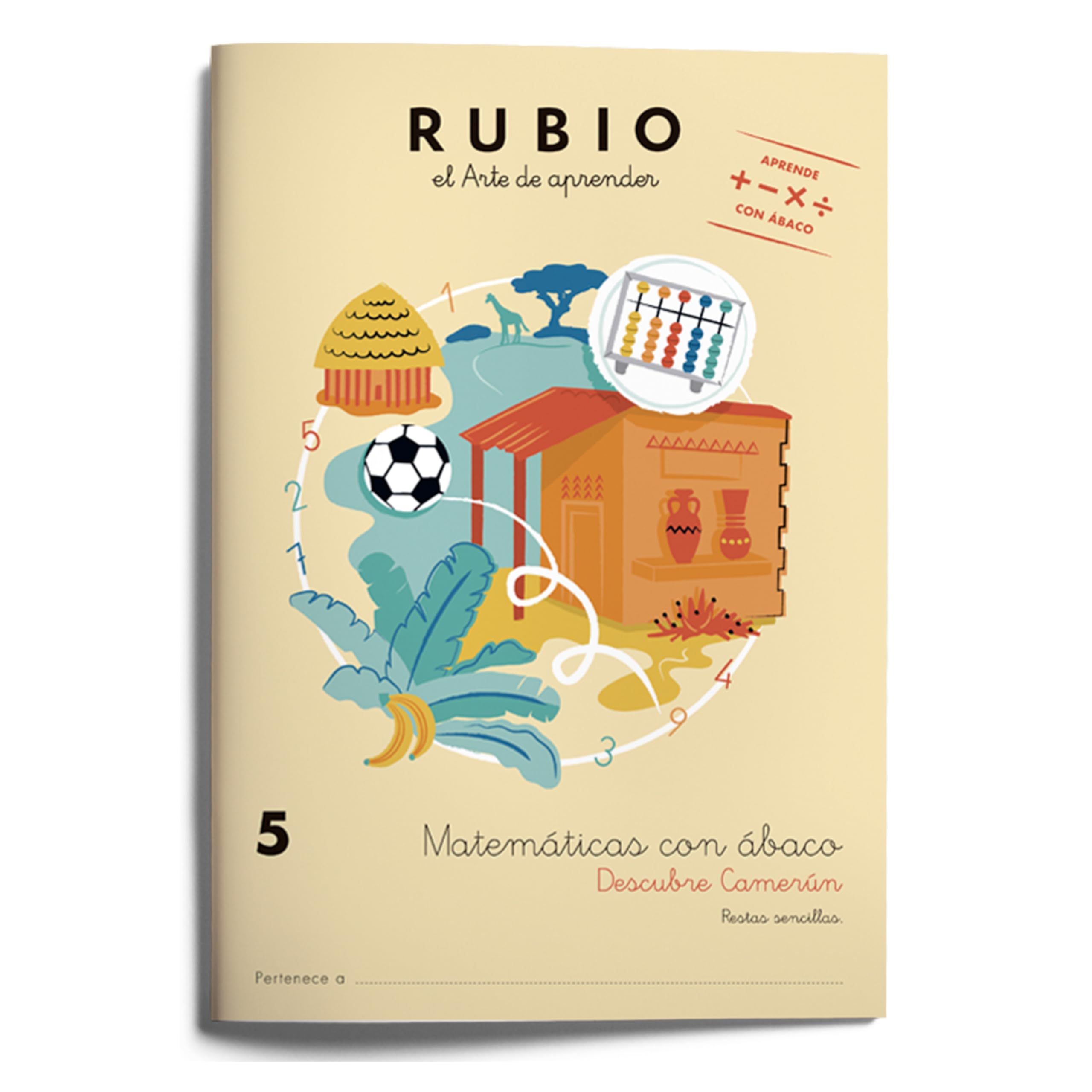 5 Matemáticas con ábaco. Descubre Camerún | RUBIO | Restas sencillas