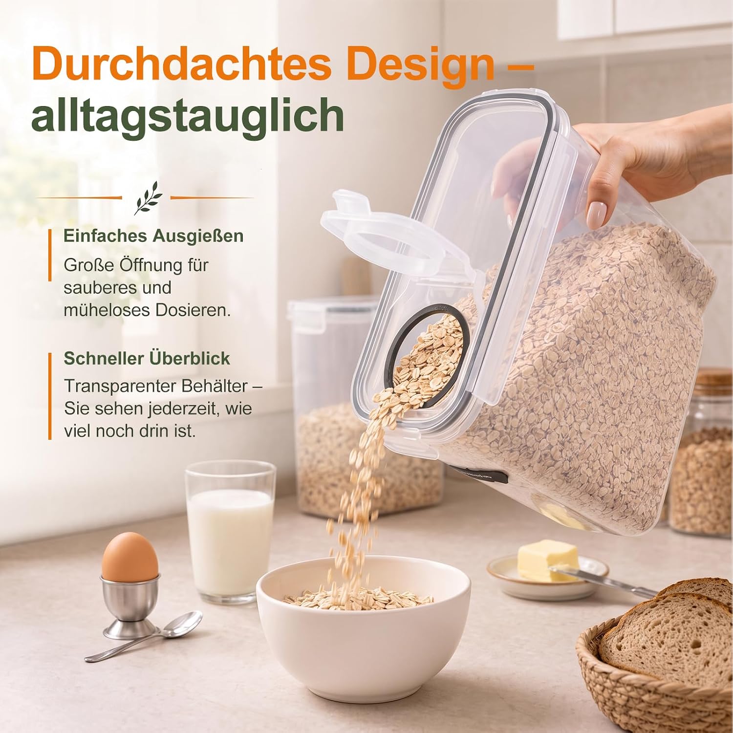 Storage Jars Set of 4Lx4 Storage Boxes Kitchen Organiser image 5
