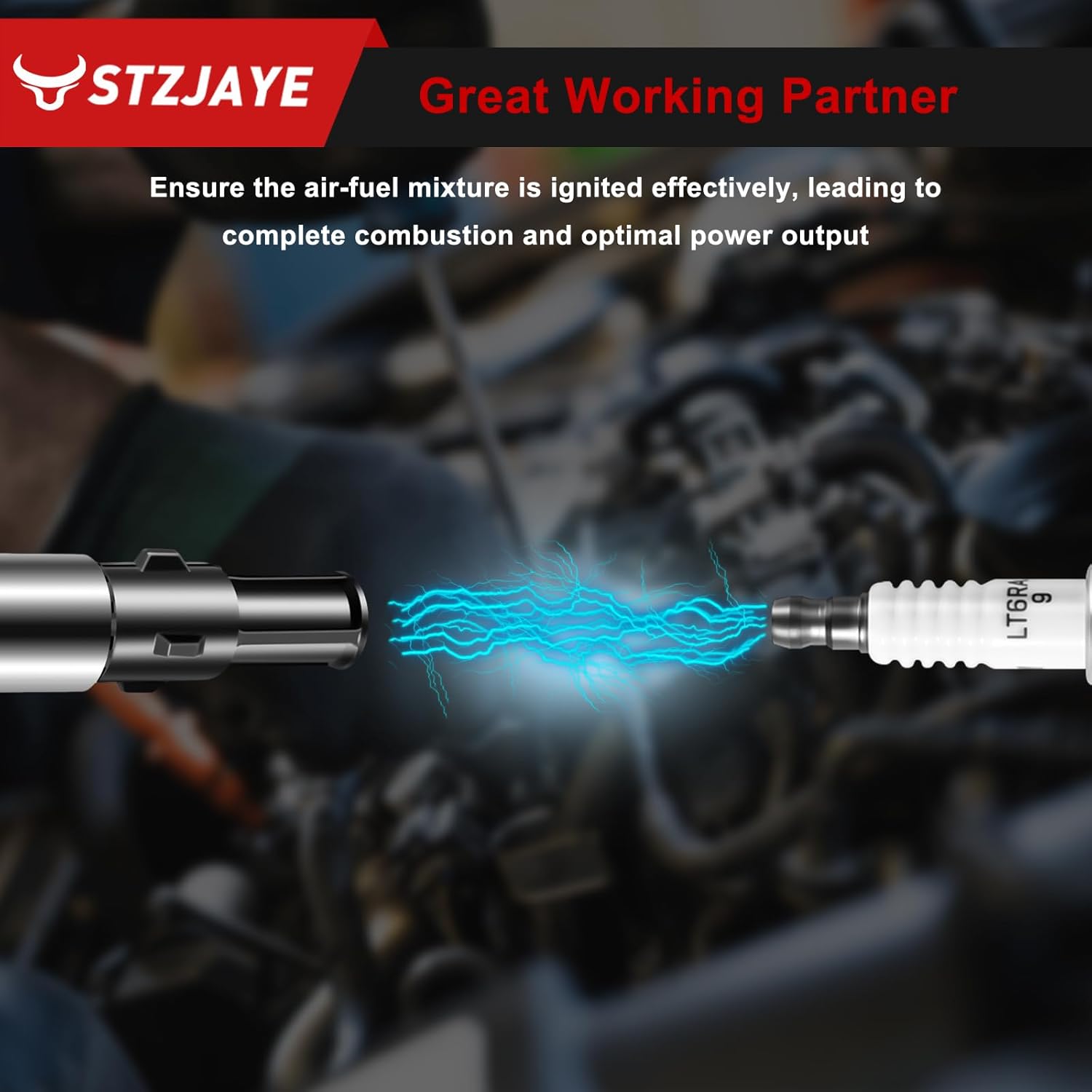 UF375 Ignition Coils Iridium Spark Plug Set of 6 Pack Compatible with Buick Allure 2005-2008,for Enclave LaCrosse，for Cadillac CTS SRX STS,for GMC Acadia 2009,for Chevy Traverse Vectra