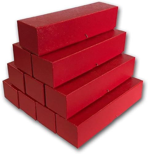 Miniatura 3 de Guardhouse Caja de almacenamiento de una fila de 9 pulgadas para monederos de papel y plástico de 2 pulgadas, paquete de 10 unidades, color rojo