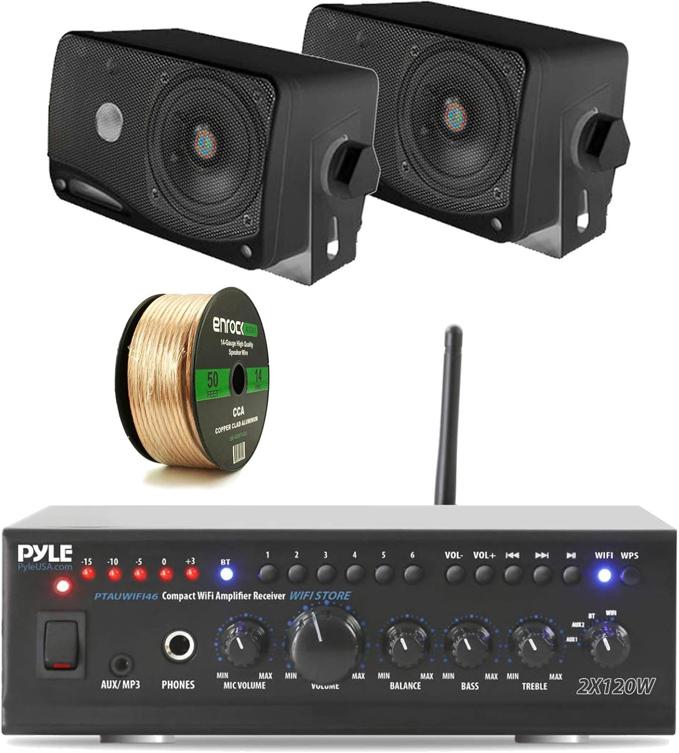 240W WiFi Bluetooth Stereo Amplifier Receiver Home Theater