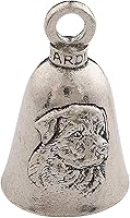 Vista 14 de Guardian Bell Campana de buena suerte Chihuahua con llavero y bolsa de regalo de terciopelo negro Campana de motocicleta Peltre sin plomo