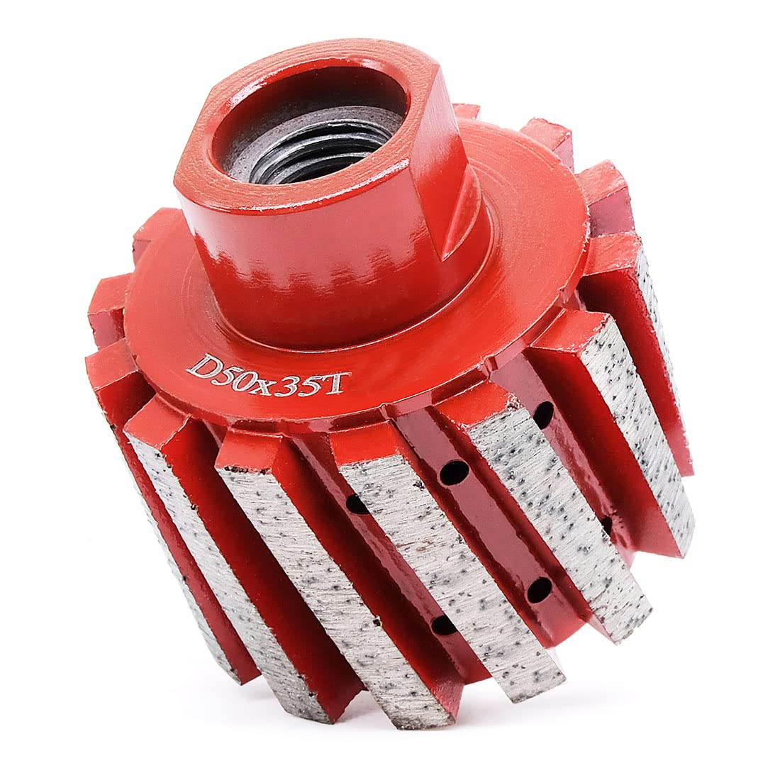 3 Inch Segmented Diamond Drum Wheel Resin Filled Zero Tolerance Coarse Grit with 5/8"-11 Thread for Granite Marble Concrete