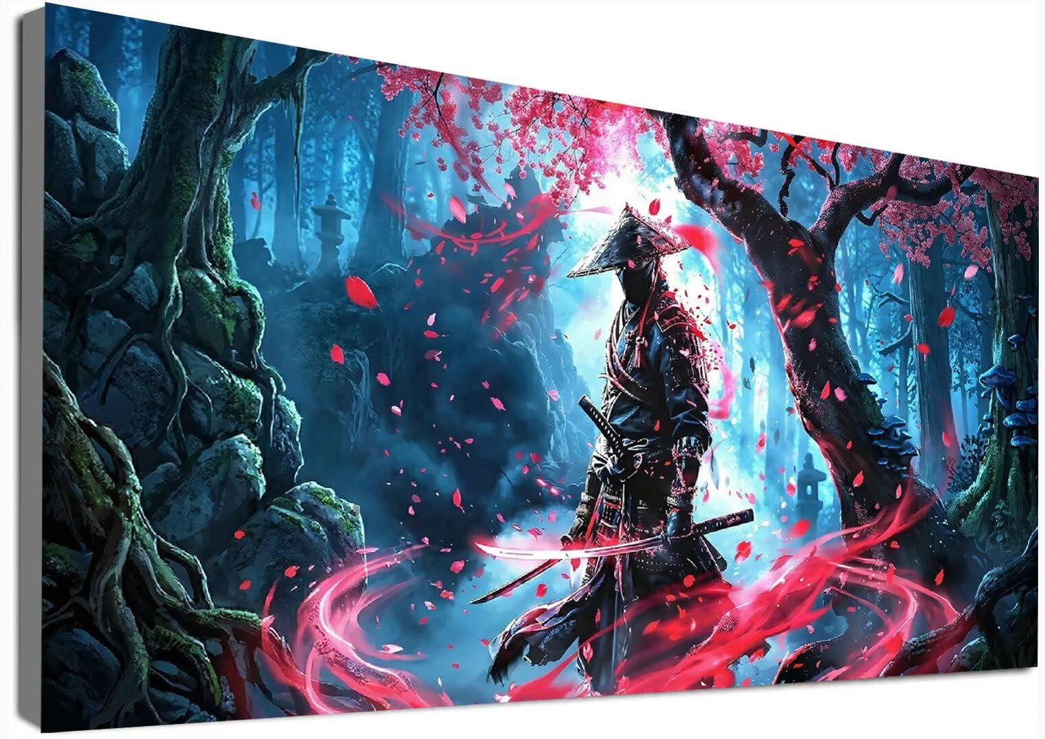 Diamond Painting Krieger Groß XXL 60x120cm, 5D DIY Diamant Painting Bilder Japan Set für Basteln Mädchen 8 Jahre, Mosaik Bastelset Erwachsene Kinder Anfänger, Dimonds Stickerei für Zuhause Deko C6-756