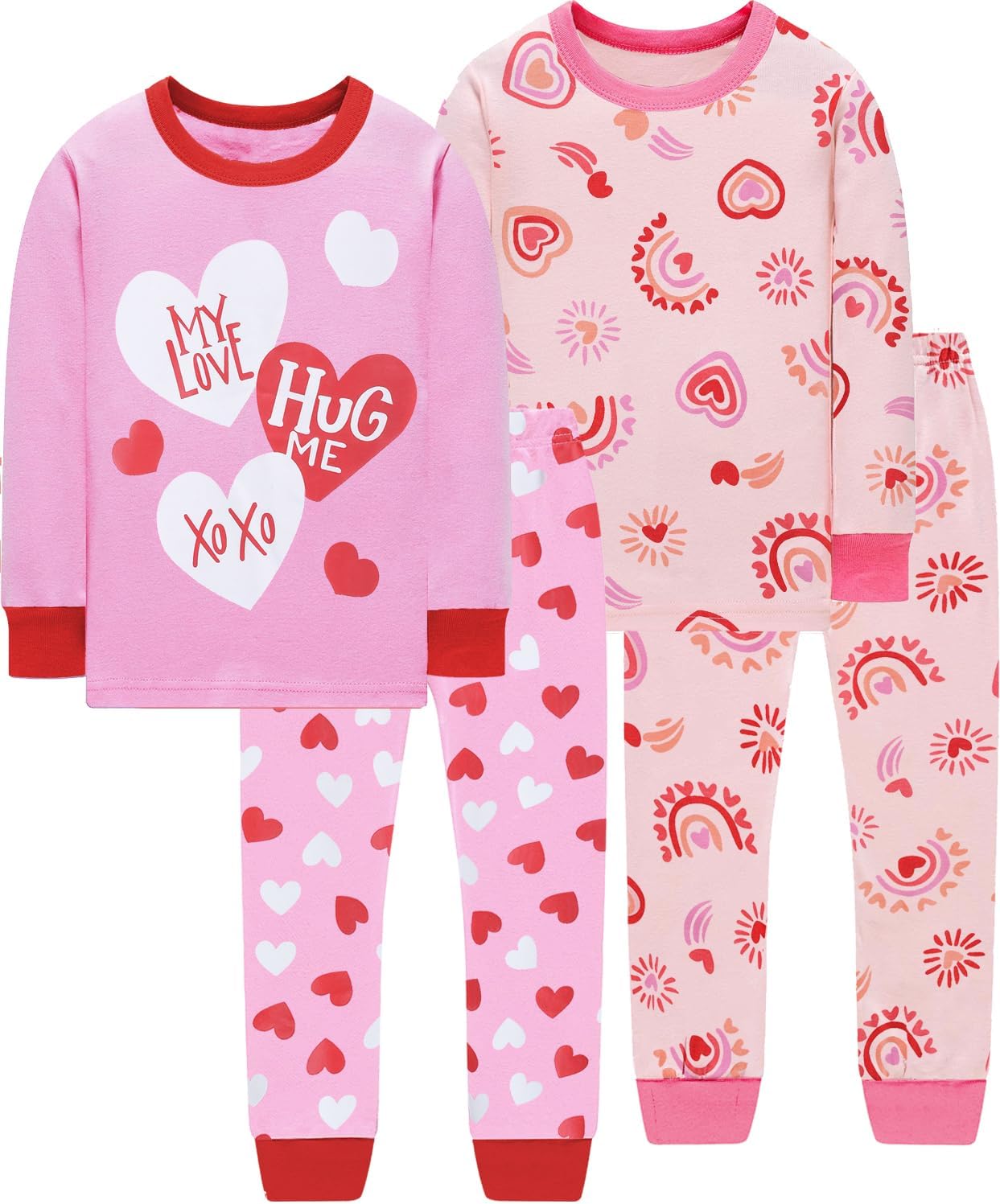 Little Hand Girls Pajamas Dinosaur Cotton Unicorn Pjs Jammies Fall Winter Long Sleeve Kids Sleepwear Sets for Size 2-7T